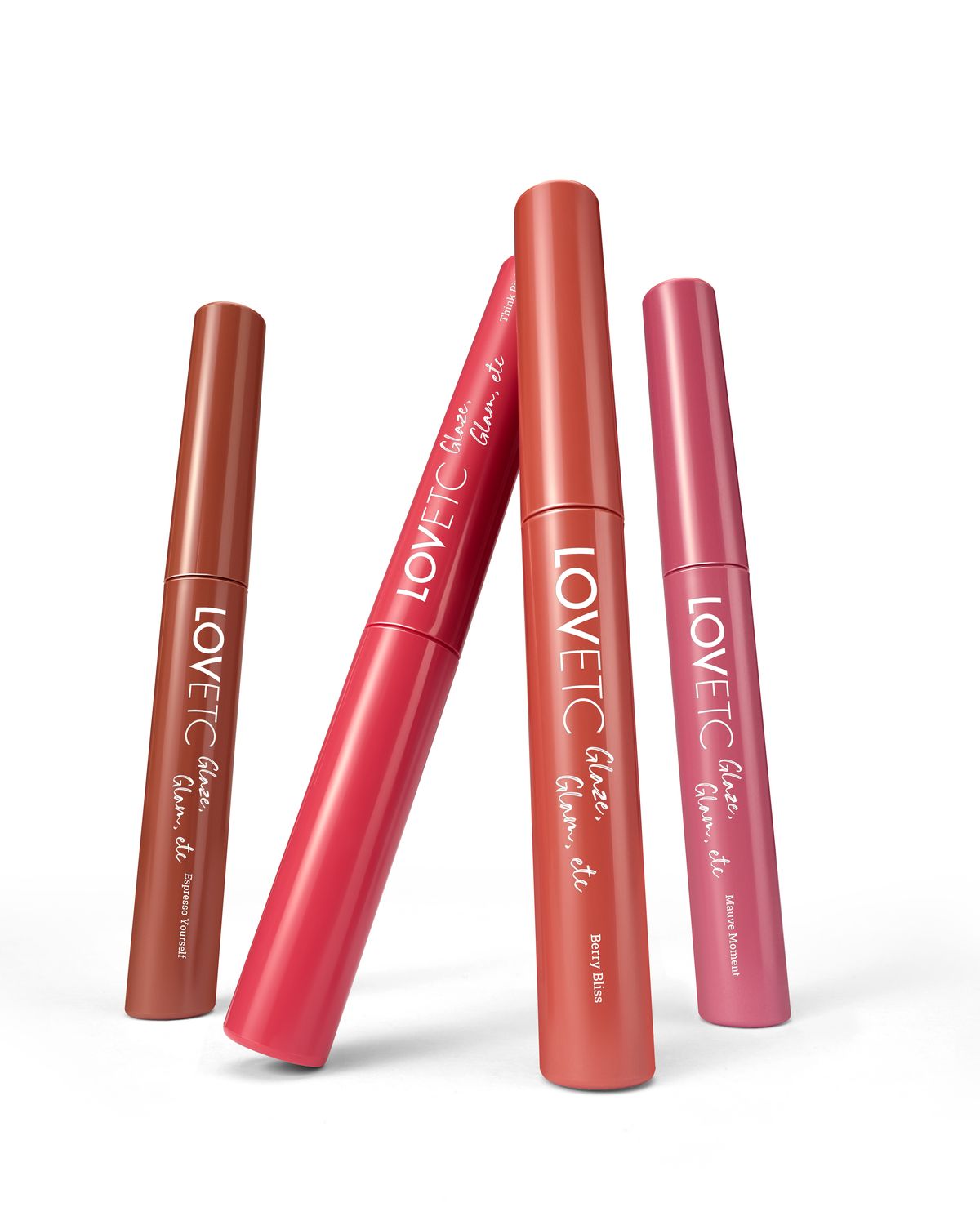 Product still life of the LOVETC Glaze, Glam, Etc peptide lip conditioner